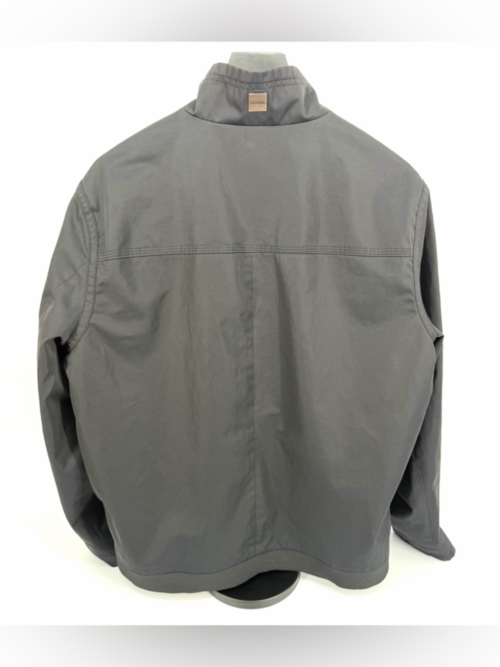Calvin Klein Men’s Black Lightweight Zip Jacket Stand Collar Casual Coat Size L - Picture 5 of 15